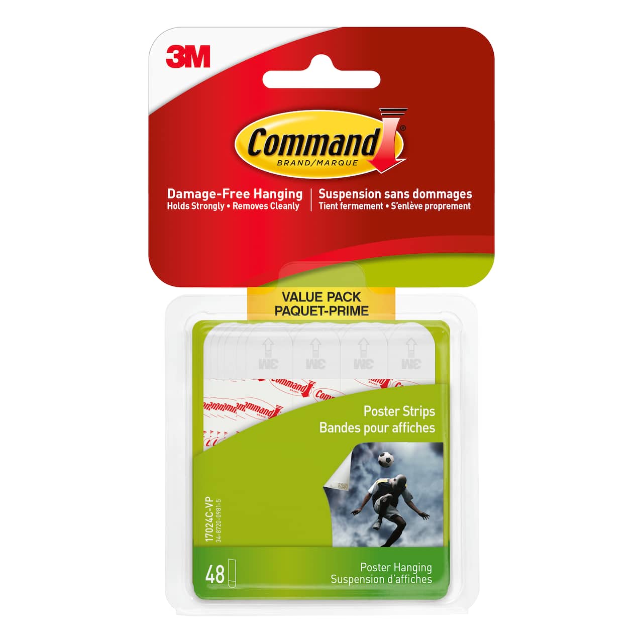 Command&#x2122; Poster Strips, Small White